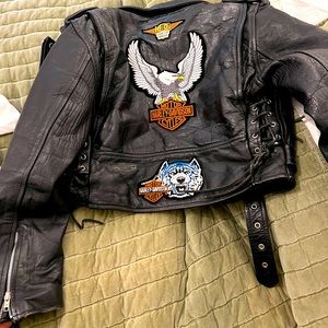 Genuine vintage Leather Harley Davidson motorcycle jacket